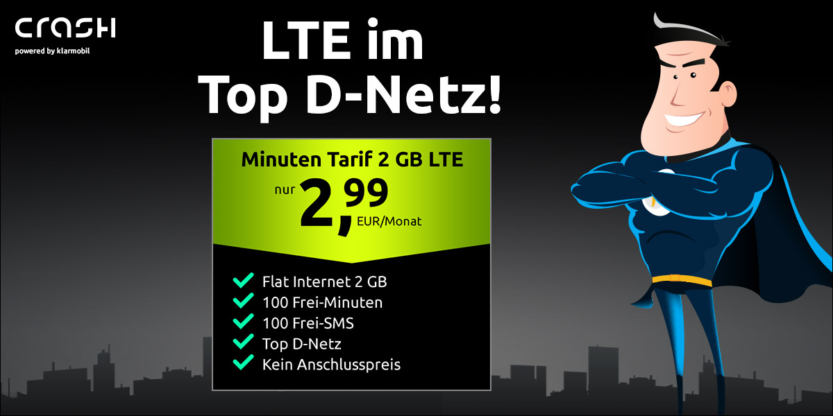 2GB LTE im Top D-Netz für nur 2,99€!